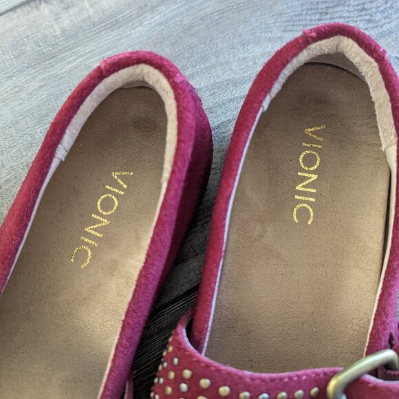 Vionic Women's Cloud Goleta Mary Jane Comfort Supportive Flats Dark Red 6.5 - Picture 3 of 8